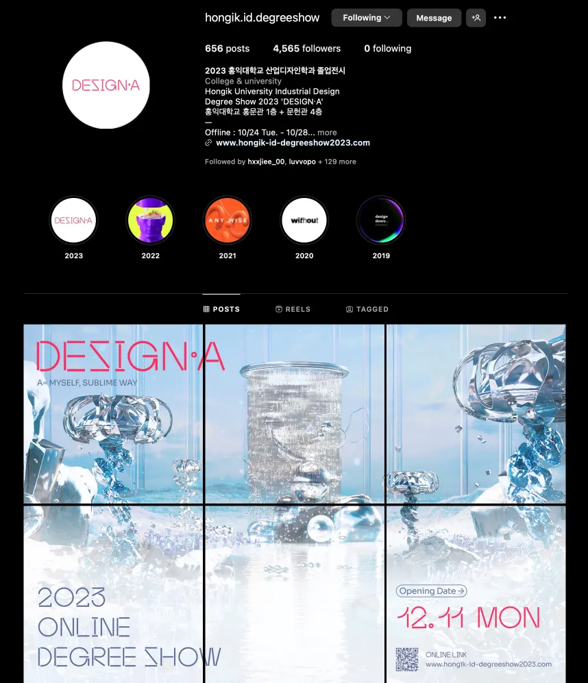 Degree show Instagram feed design 1