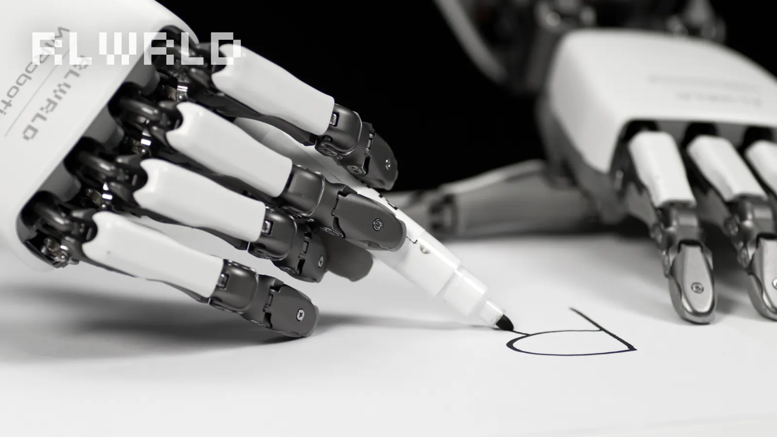 Demo thumbnail redesign: robot hand writing
