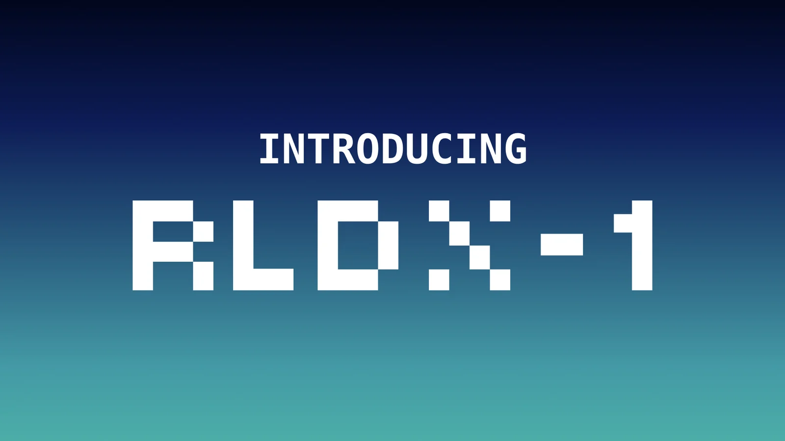 Launch thumbnail: Introducing RLDX-1, the pixel wordmark on a night gradient