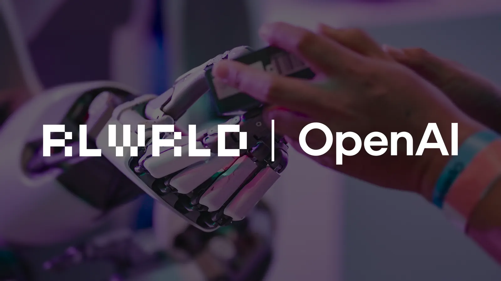 Partnership thumbnail: RLWRLD and OpenAI lockup over the robot-hand demo
