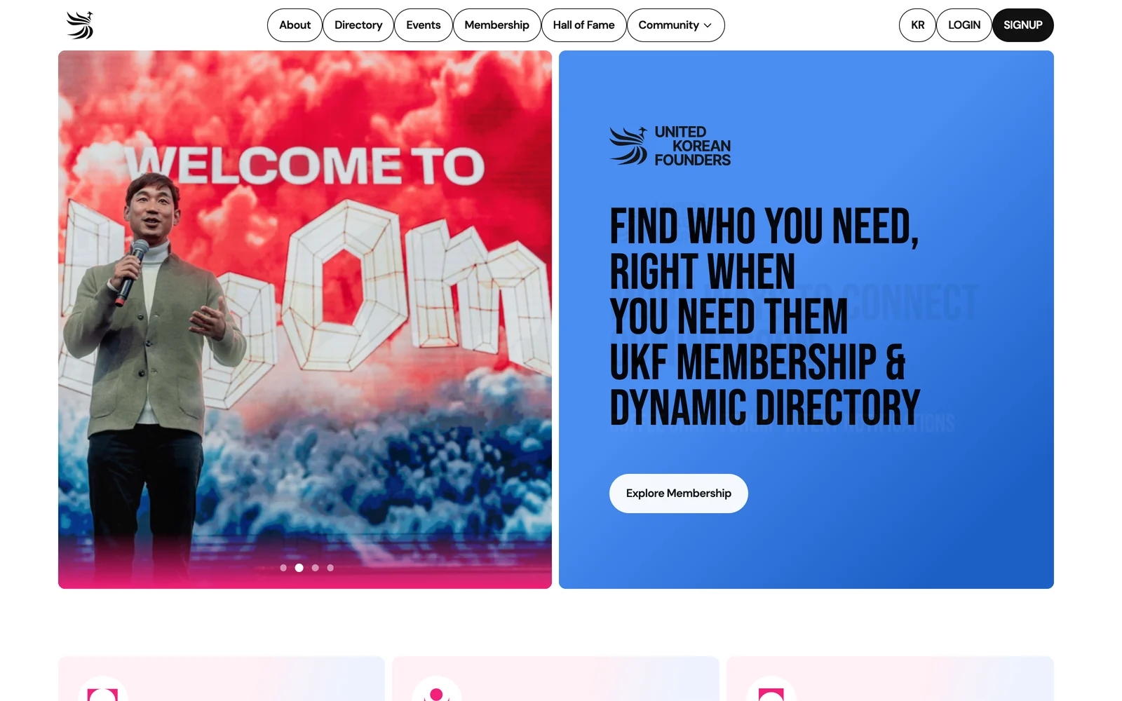 ukf.net live: the phoenix mark in the navigation and the identity type across the membership banner