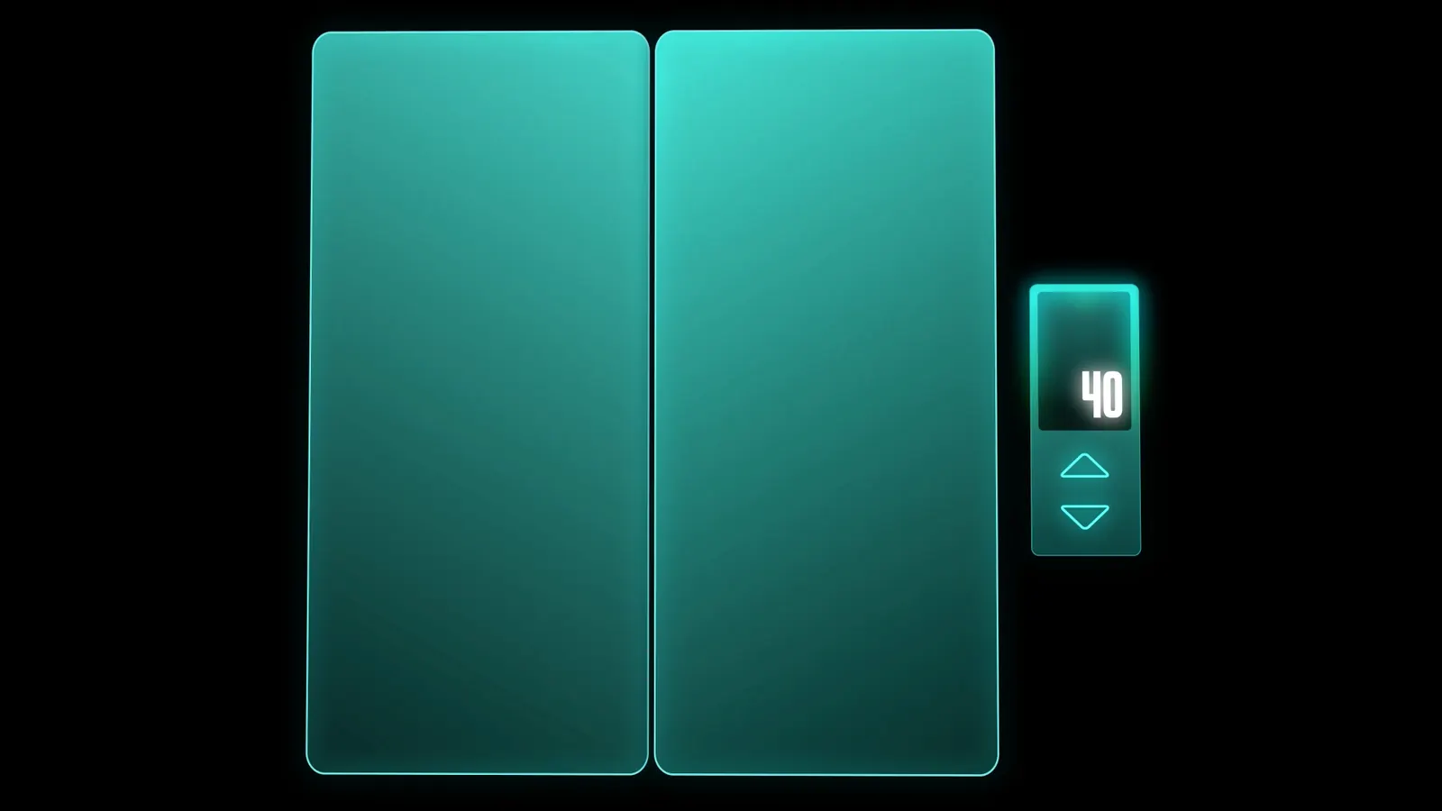 Elevator doors opening frame