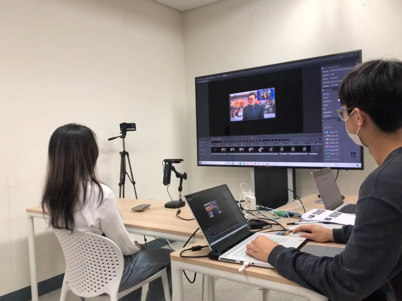 Eye-tracking test session with the Tobii tracker
