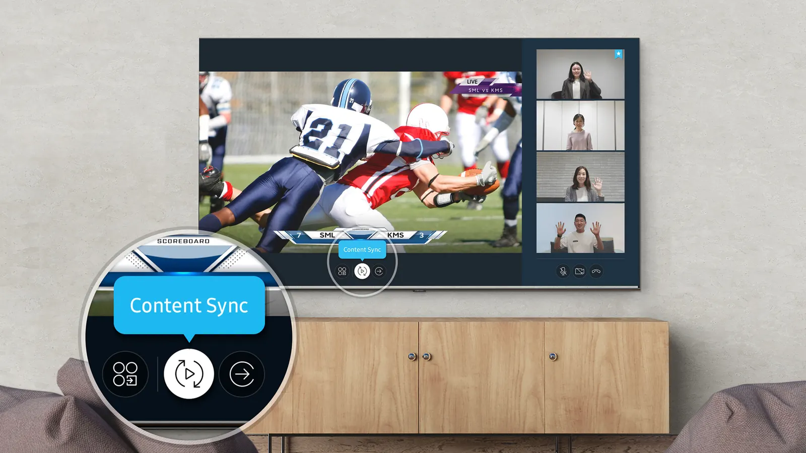 Multi View applied on a Samsung TV, view 2
