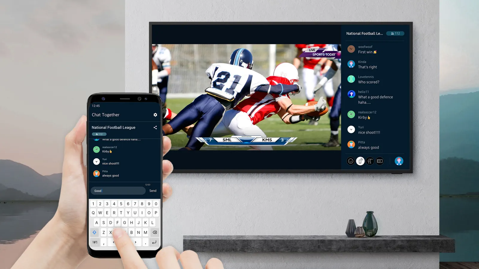 Multi View applied on a Samsung TV, view 3
